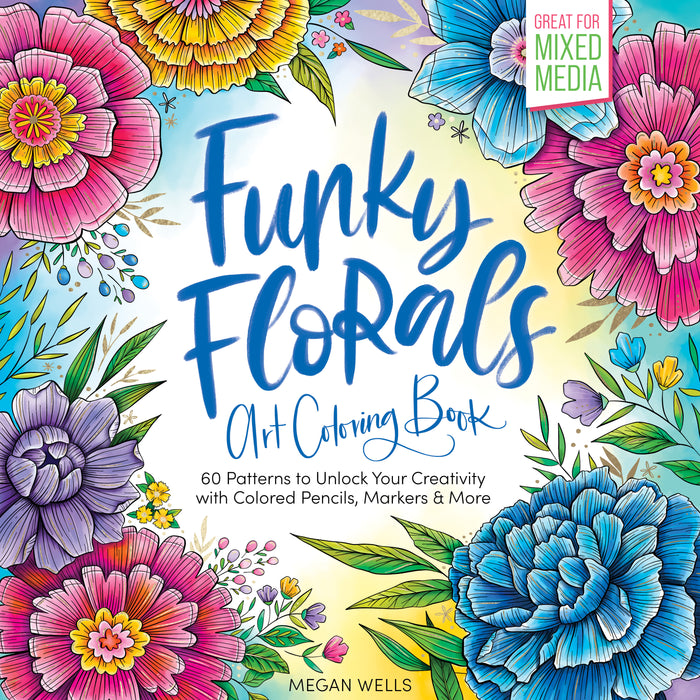 Funky Florals Art Coloring Book