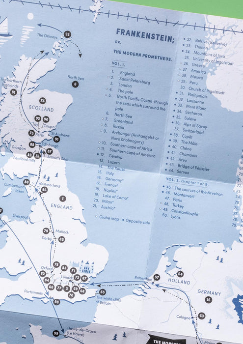 Mary Shelley, Frankenstein Map