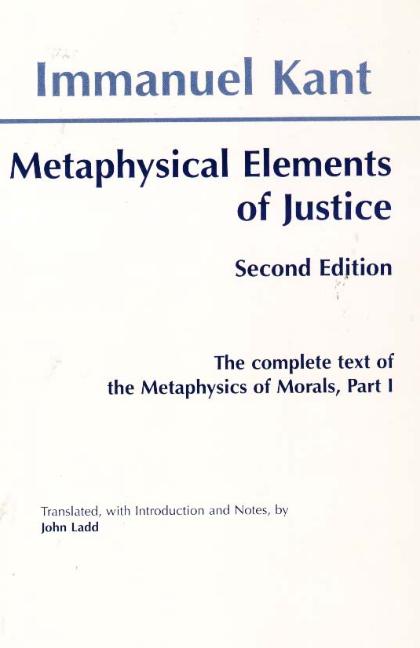 Metaphysical Elements of Justice