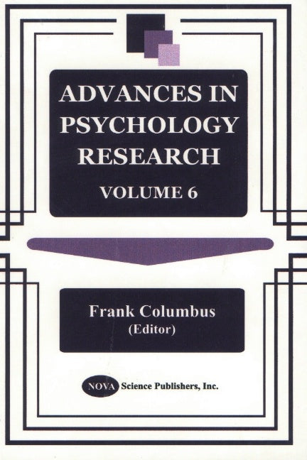Advances in Psychology Research