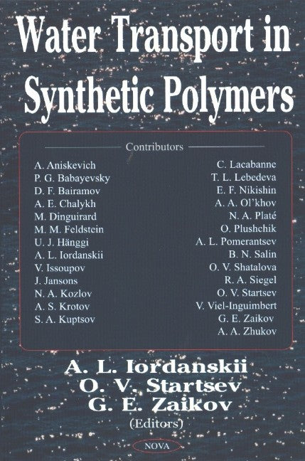 Water Transport in Synthetic Polymers