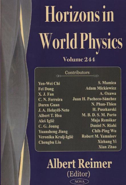 Horizons in World Physics, Volume 244