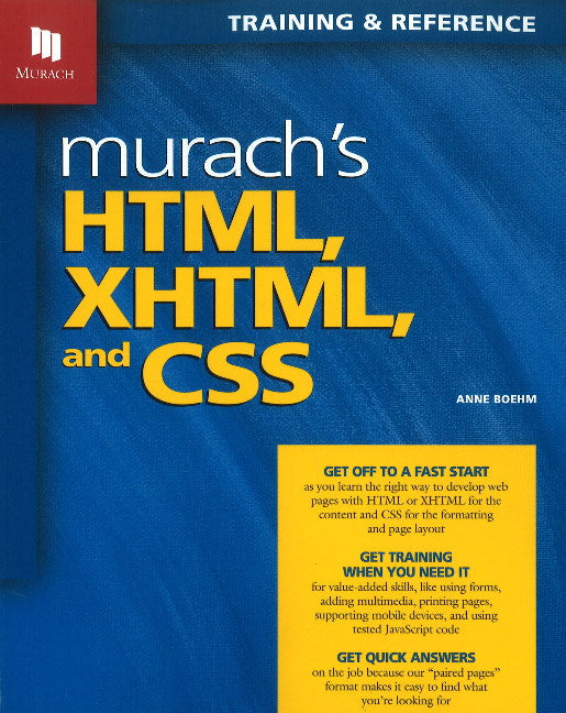 Murach's HTML, XHTML & CSS