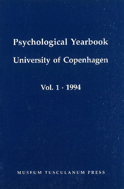 Psychological Yearbook, Volume 1