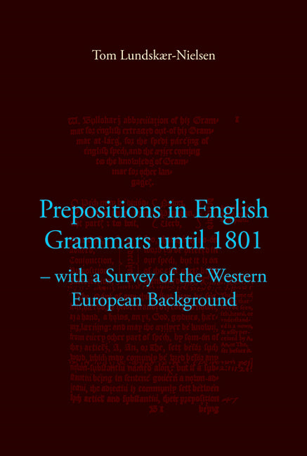 Prepositions in English Grammars Until 1801