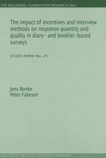 Impact of Incentives & Interview Methods on Response Quantity & Quality in Diary- & Booklet-Based Surveys