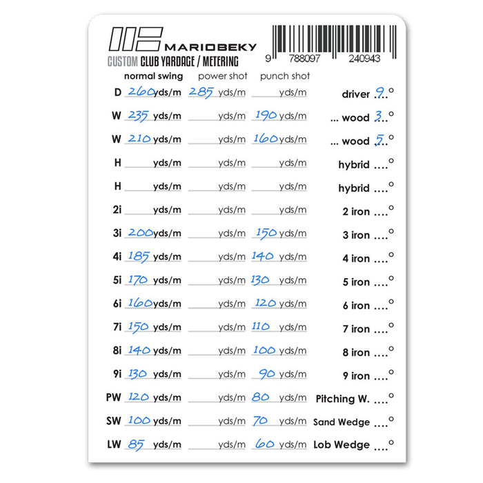 Professional Yardage Book